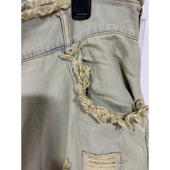 A Rare Bird Handmade Distressed Cotton Patchwork Pants With Unique Embroidered D - Picture 8 of 16